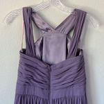 Monique Lhuillier Monique Lhullier Bridesmaids lavender chiffon halter neck floor length dress 6 Photo 4
