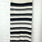 Freshman 1996 Crotchet Striped Knit Midi Skirt Size S Black Photo 0