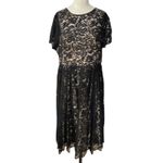 Torrid  Black Lace Illusion Neck Skater Dress Size 1X PLUS Photo 4