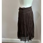 Iz Byer  California Brown Goblincore Y2K Pleated Tiered Skirt Size M Photo 2