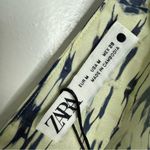 ZARA NWT  Printed Ramie Midi Dress Double V-Neck‎ Size Medium Beach Cover-Up Photo 4