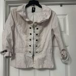 Tres Jolie Linen Jacket is a size Small. Tan Photo 0