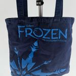 Disney Broadway Musical Frozen Navy Blue Small Canvas Tote Book Bag 13 X 13 GUC Photo 0