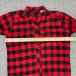 Woolrich Vintage Buffalo Check Flannel Nightshirt Red Black Small Maxi Photo 10