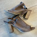 Miz Mooz  Women’s Shiloh Sandal Leather Perforated Peeptoe Heel Size 40/9-9.5 US Photo 2