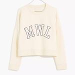 Madewell NEW  Betterterry Embroidered Crop Sweatshirt Photo 5