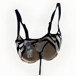Marie Jo Swim Merle Heart Shape Bikini Top In Noir Rayure 1002916 E‎ $140 Black Size M Photo 7