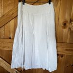 Studio West  Apparel Woman's Large Midi Skirt White Boho Whimsical Hippie Cotton Photo 4