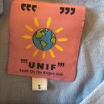 Unif  Y2K sun fire ting yang embroidered crop top tee size S bright‎ side Photo 3