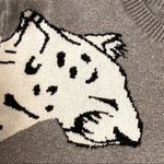 None Cheetah Women’s Cotton Crewneck Sweater Photo 4