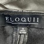 Eloquii  Women's Black Faux Leather Vegan Sleeveless V Neck Mini Tank Dress 16 Photo 2