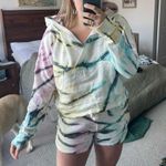 Vintage Havana Tie dye lounge shorts and hoodie set size medium Photo 0