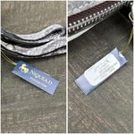 NEW Grey/White Niquead Snake Print Python Leather Shoulder Bag Hobo Bag Purse Gray Photo 5