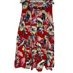 Umgee Red Floral Swing Dress Sleeveless Small Photo 5