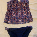 Converse One Star Medium Tankini and Large Bottom Red White and Blue Swim Set Photo 0