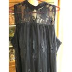 Maurice Navy Blue Lace overlay sheer at High Neck Sleeveless Dress XL Photo 7