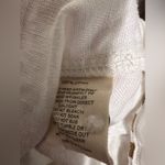 VRG GRL $132 Ricci Linen Button Blouse Shirt SKYROS White Brown Embroidered Size 6 Photo 5