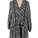 ZARA  Plaid Dress With Tassels - S Photo 0