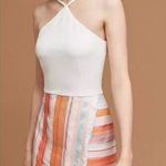 Hutch Anthropologie Kalyn Halter Top Striped Fringe Dress - Size Size 10 Photo 0