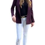 Diane Von Furstenberg DVF  NWT Bien Graphic Print Double Breasted Blazer Size 6 Photo 0