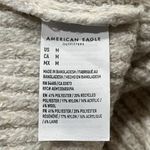 American Eagle  Cream Ribbed Knit Hooded Sweater - Size Medium Photo 9