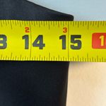 David's Bridal  Black Satin empire waist +Bow Midi Tea Length 6 Bridal Formal Photo 5