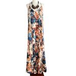 Nicole Miller NWT  NEW YORK Satin Floral Print Maxi Dress Photo 11