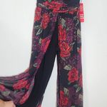 R & M Richards Black and Red Floral Cocktail Jumpsuit NWT Size 6 Wedding Guest Photo 4
