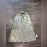 Topshop  Olive Satin Skirt Photo 2