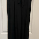 Calvin Klein Black Wide Leg Belt Tie Waist Dress Pants Size M Work Office Career Photo 0