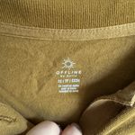 Offline by Aerie Tan Long Sleeve Cropped Polo Blouse Womens XS Preppy Photo 3