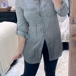 En Crême En Creme grey button down tunic size medium Photo 1