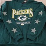 Green Bay Packers NFL Women's Rhinestone Sleeve Sweatshirt Green Size Small Photo 3