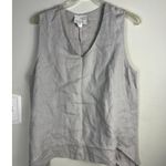 Women's La Fixsun Linen Tank Top Size S Gray Photo 0