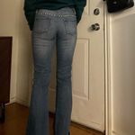 Cache Vintage Y2K Rhinestone Studded Low Waist Flare Bootcut Jeans SZ 2 Photo 4