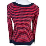 Gap ⭐️ Women's Blue Red Offset Striped Sweater Shirt Size Small Photo 2