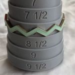 Vintage Blue Enamel Gold Tone Metal Bangle & South Western Chain Bracelet Sz 8 Photo 8