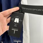 Tahari NWT  Sport Blue White Elastic Drawstring Waist 7" Run Shorts Size Small Photo 4