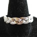 Source Unknown Unusual Braided Silver Tone Art Deco Band Size 6 & 9 NWOT Ring Photo 1