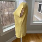 August Silk  Butter Yellow Ribbed Square Neck Cap Sleeve Knit Top Size Large Photo 1