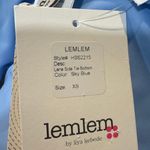 Lemlem  Sky Blue Lena Diamond Jacquard String Bikini Bottoms Sz XS NWT Photo 7