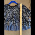 Urban Outfitters M Cropped Cheetah Print Faux Fur Oversized Sweatshirt Photo 1