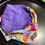 Colorful Patchwork Fabric Nurse Hat Bouffant Cap (524) Purple Photo 1
