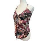 Pretty Little Thing  Top Women 8 Rose Renaissance Strappy Quilt Detail Corset Photo 2