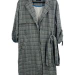 Bershka  Plaid Casual Trench Jacket M/L Photo 1