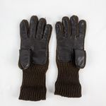Interpur Vintage Brown Knit Fabric Vinyl Patch Gloves Womens One Size Photo 8