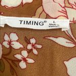 Timing  Feminine Floral Brown Blouse Photo 1