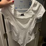 Urban Outfitters White Short Sleeve Bodysuit Photo 0