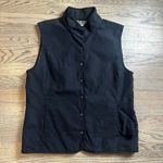 EP Pro Golf Vest Sleeveless Snap Button Up Black Gingham Lined Medium Photo 0