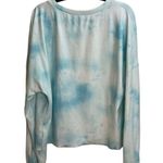 Tie Dye Blue and White Lounge Pajama Pullover Sweatshirt Size L Photo 1